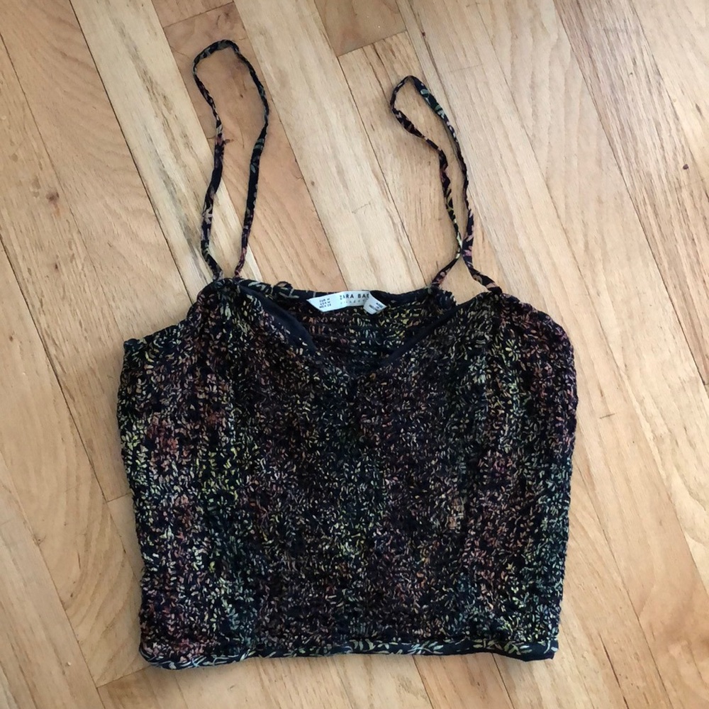 Zara Collection Print Crop Top